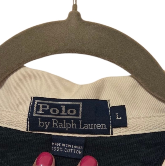 Polo By Ralph Lauren Classic Rugby Crest Polo Castle Logo Preppy Vintage Large - Picture 3 of 8